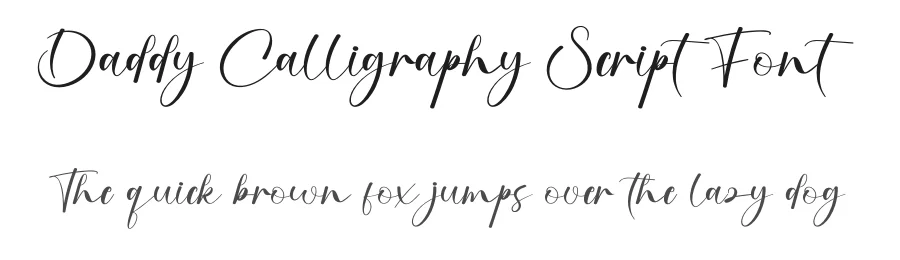 Daddy Calligraphy Script Font by creativeletter — Script Handwritten Font