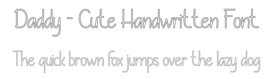 Daddy – Cute Handwritten Font by andikastudio — Display Font
