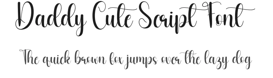 Daddy Cute Script Font by creativeletter — Script Handwritten Font