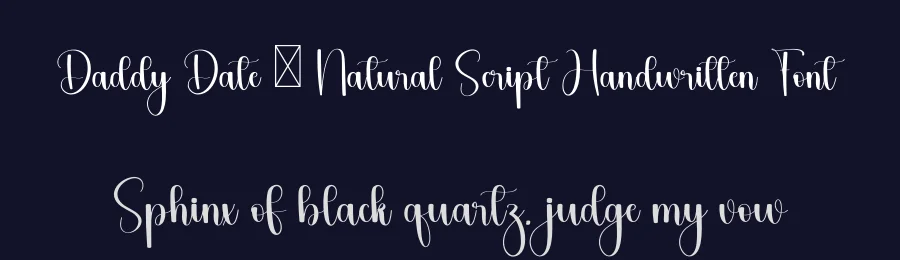 Daddy Date – Natural Script Handwritten Font by freshtypeink — Script Handwritten Font — thumbnail 2