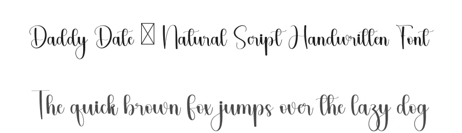 Daddy Date – Natural Script Handwritten Font by freshtypeink — Script Handwritten Font