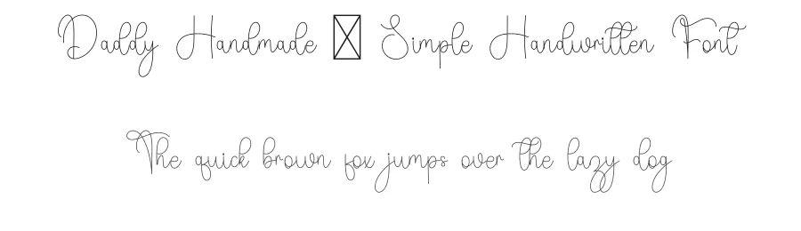 Daddy Handmade – Simple Handwritten Font by freshtypeink — Script Handwritten Font