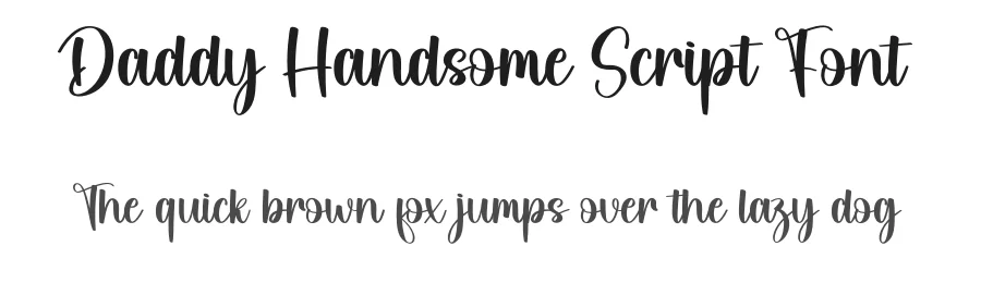 Daddy Handsome Script Font by creativeletter — Script Handwritten Font