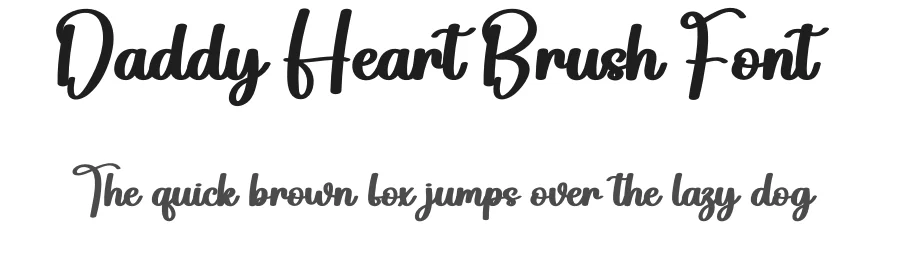 Daddy Heart Brush Font by andikastudio — Script Handwritten Font