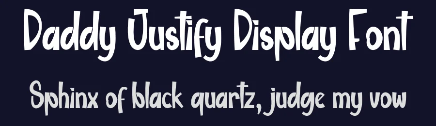 Daddy Justify Display Font by creativeletter — Display Font — thumbnail 2