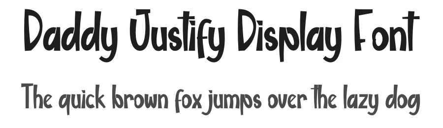 Daddy Justify Display Font by creativeletter — Display Font