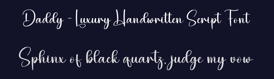 Daddy – Luxury Handwritten Script Font by creativeletter — Script Handwritten Font — thumbnail 2