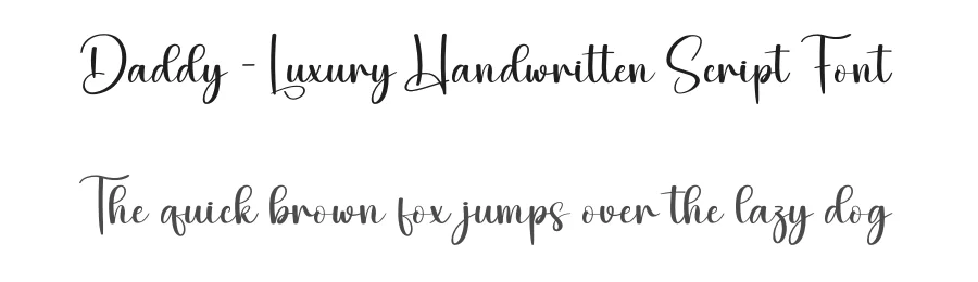 Daddy – Luxury Handwritten Script Font by creativeletter — Script Handwritten Font
