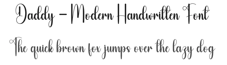 Daddy – Modern Handwritten Font by andikastudio — Script Handwritten Font