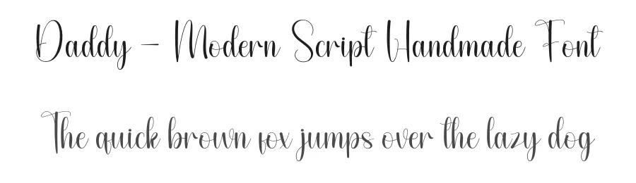 Daddy – Modern Script Handmade Font by andikastudio — Script Handwritten Font