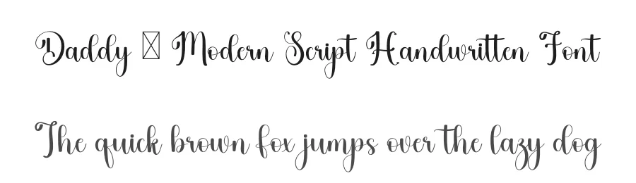 Daddy – Modern Script Handwritten Font by freshtypeink — Script Handwritten Font