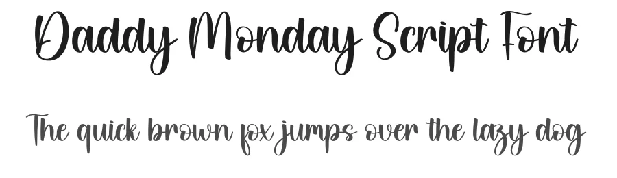 Daddy Monday Script Font by creativeletter — Script Handwritten Font
