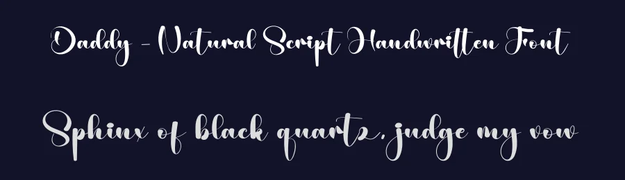 Daddy – Natural Script Handwritten Font by creativeletter — Script Handwritten Font — thumbnail 2