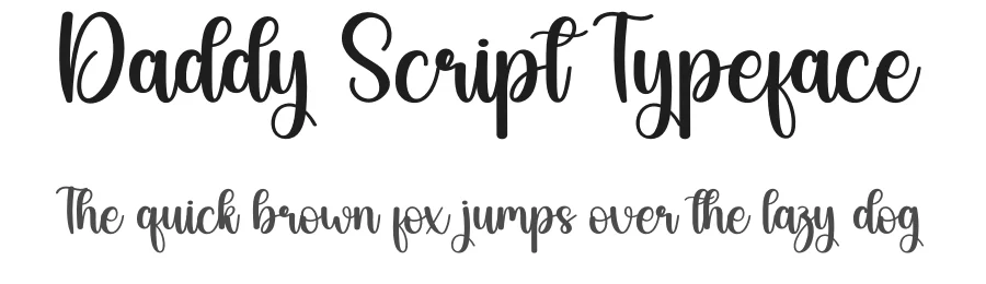 Daddy Script Typeface by creativeletter — Script Handwritten Font