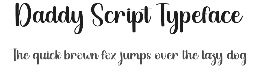 Daddy Script Typeface by andikastudio — Script Handwritten Font