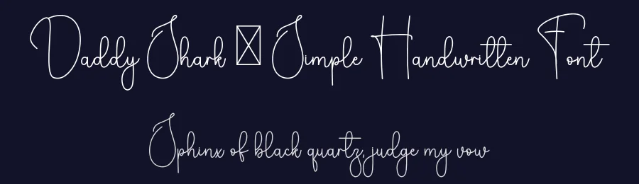 Daddy Shark – Simple Handwritten Font by freshtypeink — Script Handwritten Font — thumbnail 2