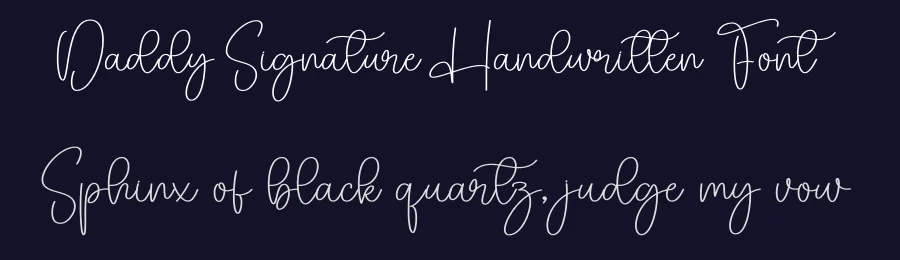 Daddy Signature Handwritten Font by creativeletter — Script Handwritten Font — thumbnail 2