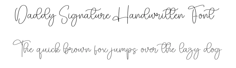 Daddy Signature Handwritten Font by creativeletter — Script Handwritten Font