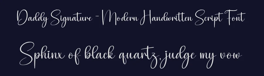Daddy Signature – Modern Handwritten Script Font by creativeletter — Script Handwritten Font — thumbnail 2