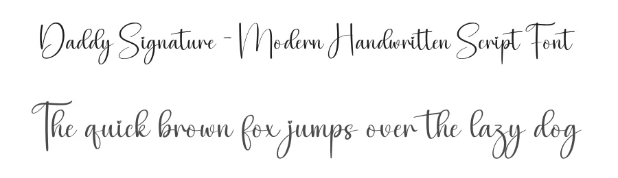 Daddy Signature – Modern Handwritten Script Font by creativeletter — Script Handwritten Font