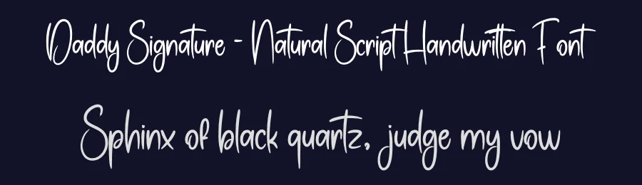 Daddy Signature – Natural Script Handwritten Font by creativeletter — Script Handwritten Font — thumbnail 2