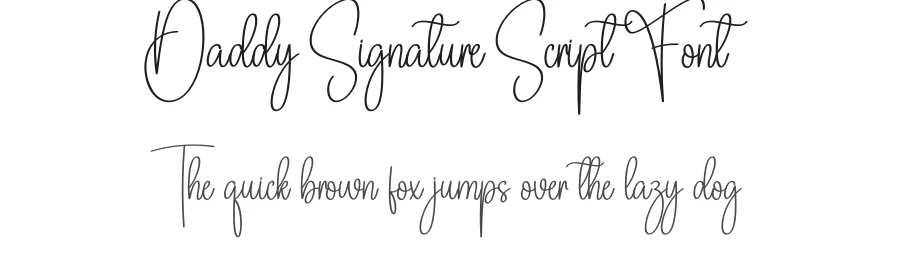 Daddy Signature Script Font by creativeletter — Script Handwritten Font