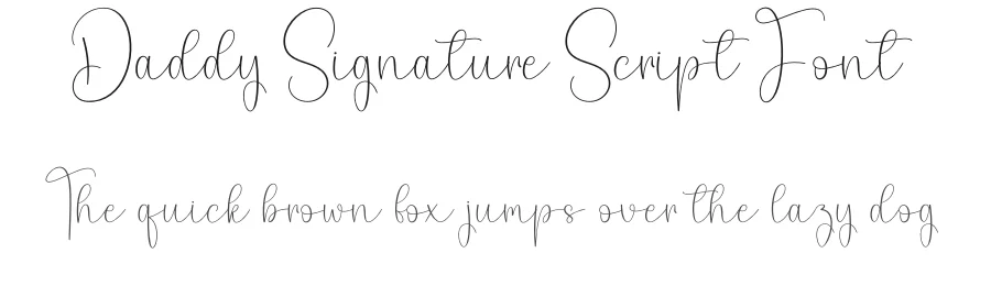 Daddy Signature Script Font by creativeletter — Script Handwritten Font