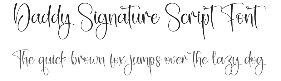 Daddy Signature Script Font by creativeletter — Script Handwritten Font