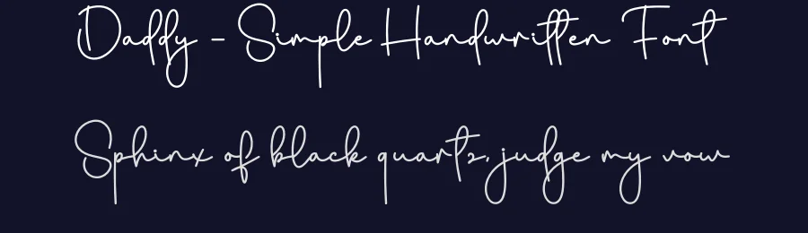 Daddy – Simple Handwritten Font by creativeletter — Script Handwritten Font — thumbnail 2
