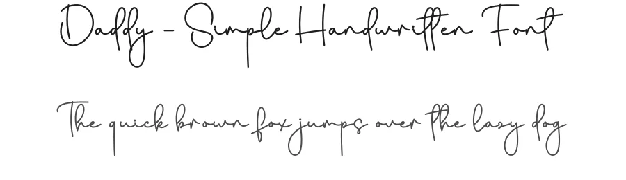 Daddy – Simple Handwritten Font by creativeletter — Script Handwritten Font