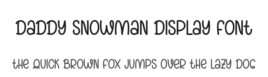 Daddy Snowman Display Font by andikastudio — Display Font