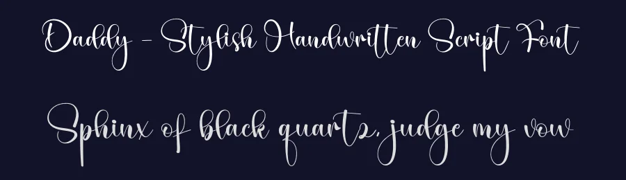 Daddy – Stylish Handwritten Script Font by creativeletter — Script Handwritten Font — thumbnail 2