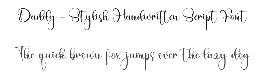 Daddy – Stylish Handwritten Script Font by creativeletter — Script Handwritten Font