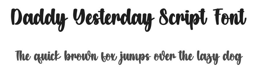 Daddy Yesterday Script Font by creativeletter — Script Handwritten Font