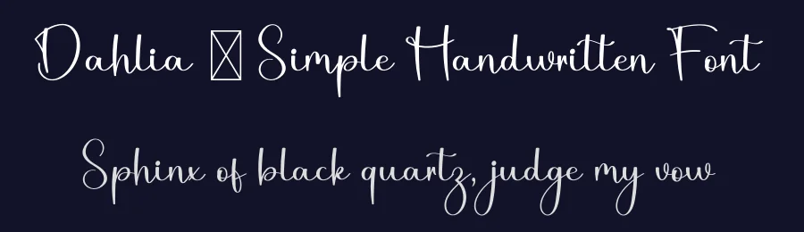Dahlia – Simple Handwritten Font by freshtypeink — Script Handwritten Font — thumbnail 2