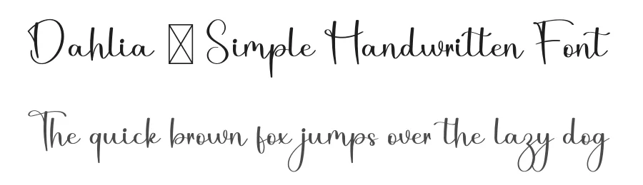 Dahlia – Simple Handwritten Font by freshtypeink — Script Handwritten Font
