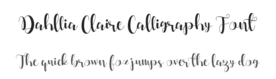 Dahllia Claire Calligraphy Font by letterenastudios — Script Handwritten Font