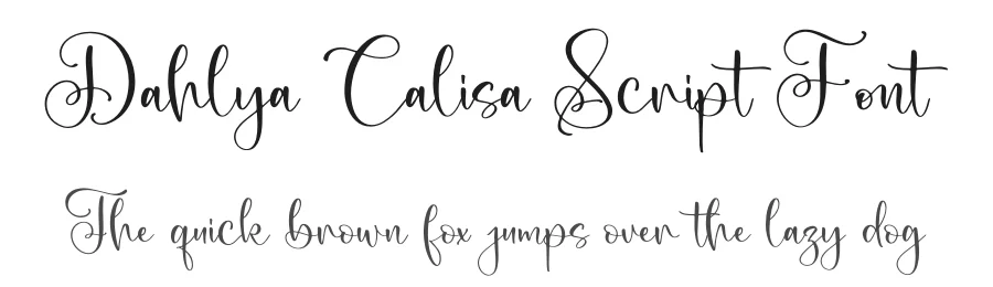 Dahlya Calisa Script Font by letterfabric — Script Handwritten Font