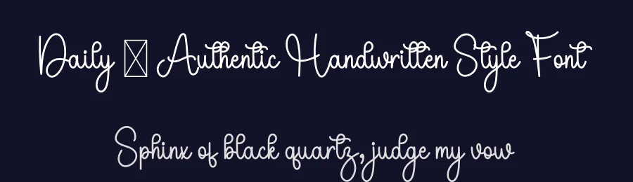 Daily – Authentic Handwritten Style Font by freshtypeink — Script Handwritten Font — thumbnail 2