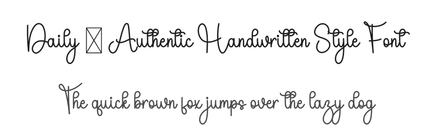 Daily – Authentic Handwritten Style Font by freshtypeink — Script Handwritten Font