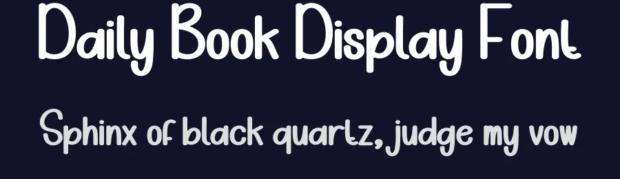 Daily Book Display Font by creativeletter — Display Font — thumbnail 2