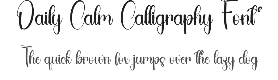 Daily Calm Calligraphy Font by freshtypeink — Script Handwritten Font