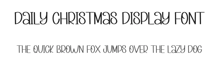 Daily Christmas Display Font by inermediaSTUDIO — Display Font