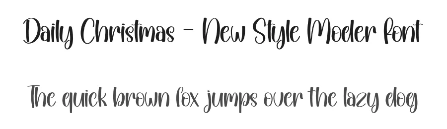 Daily Christmas – New Style Moder Font by creativeletter — Script Handwritten Font