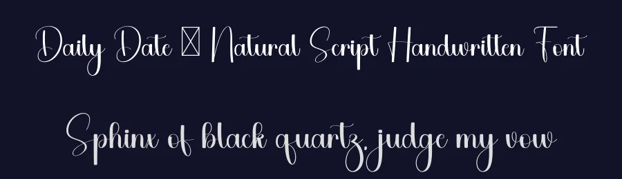Daily Date – Natural Script Handwritten Font by freshtypeink — Script Handwritten Font — thumbnail 2