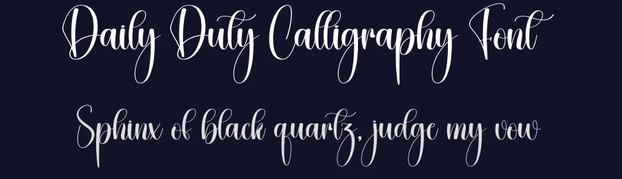 Daily Duty Calligraphy Font by creativeletter — Script Handwritten Font — thumbnail 2