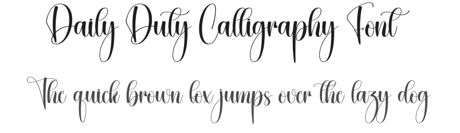 Daily Duty Calligraphy Font by creativeletter — Script Handwritten Font