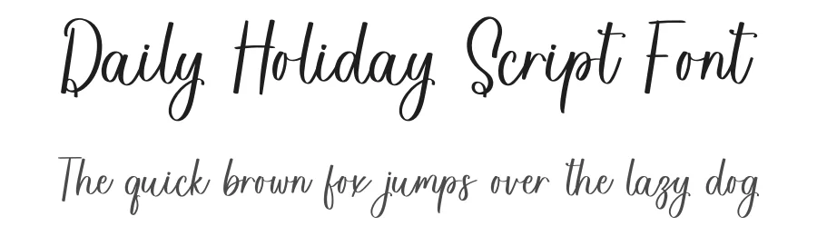 Daily Holiday Script Font by inermediaSTUDIO — Script Handwritten Font
