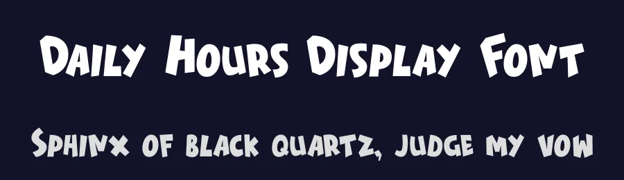 Daily Hours Display Font by 607469 — Display Font — thumbnail 2