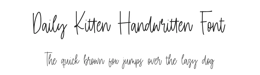 Daily Kitten Handwritten Font by balpirick — Script Handwritten Font